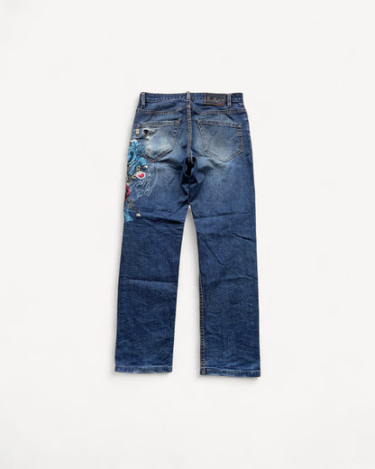 JAPANESE EMBROIDERED DENIM W31 L30 #JAP7