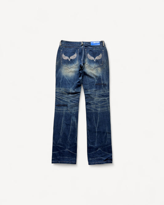 JAPANESE EMBROIDERED DENIM W34 L34 #JAP13