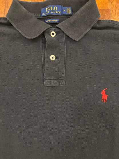 RALPH LAUREN POLO SHIRT BLACK (M)