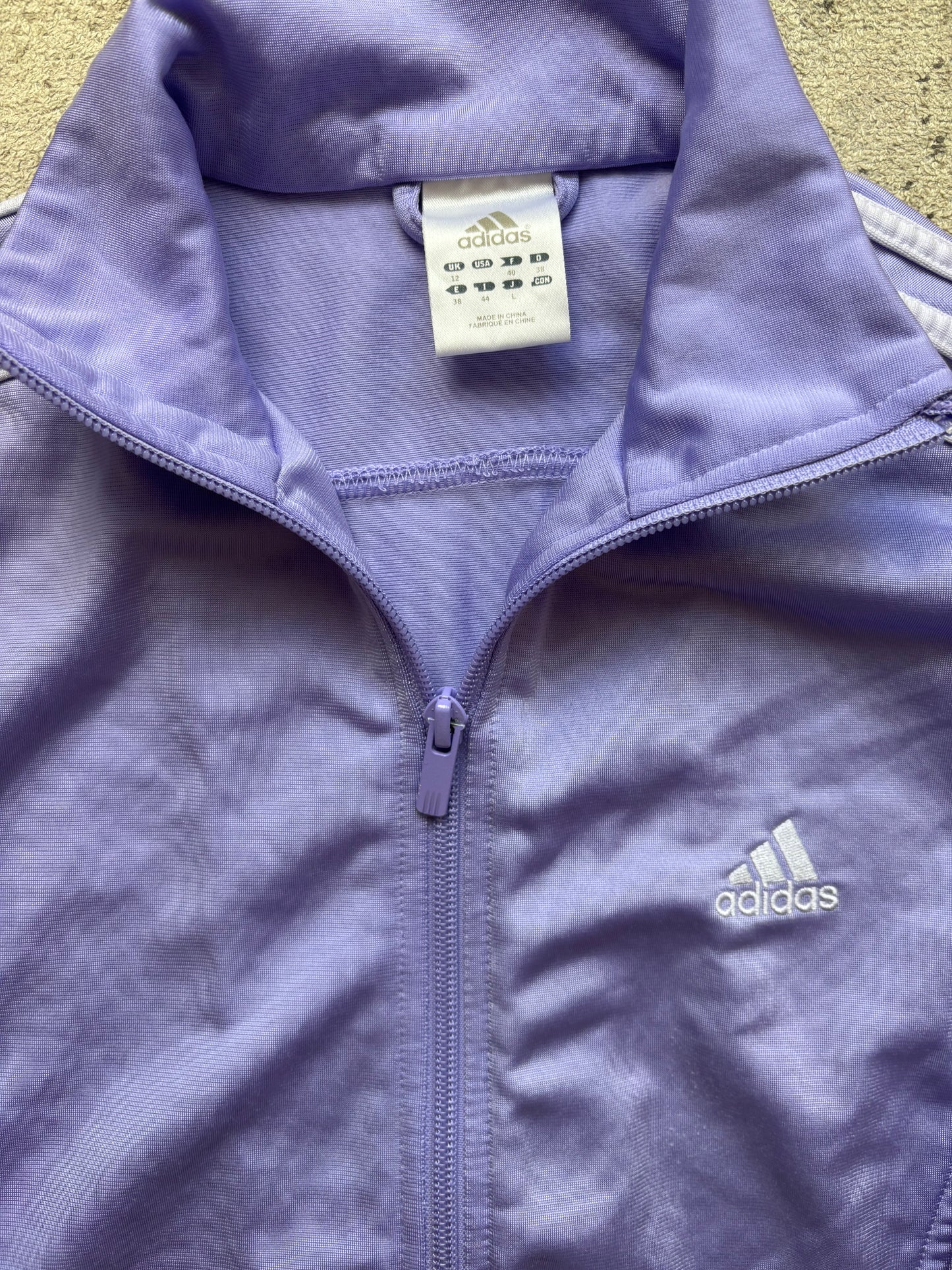 ADIDAS PURPLE ZIP UP VEST (S)