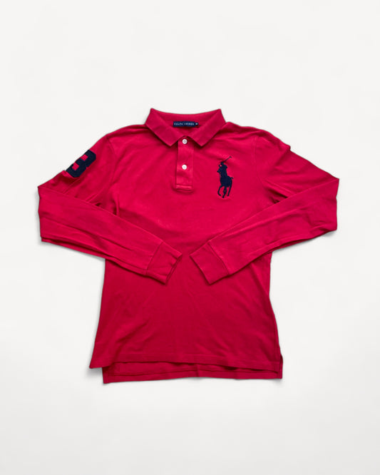 RALPH LAUREN POLO LONG SHIRT RED (XS)