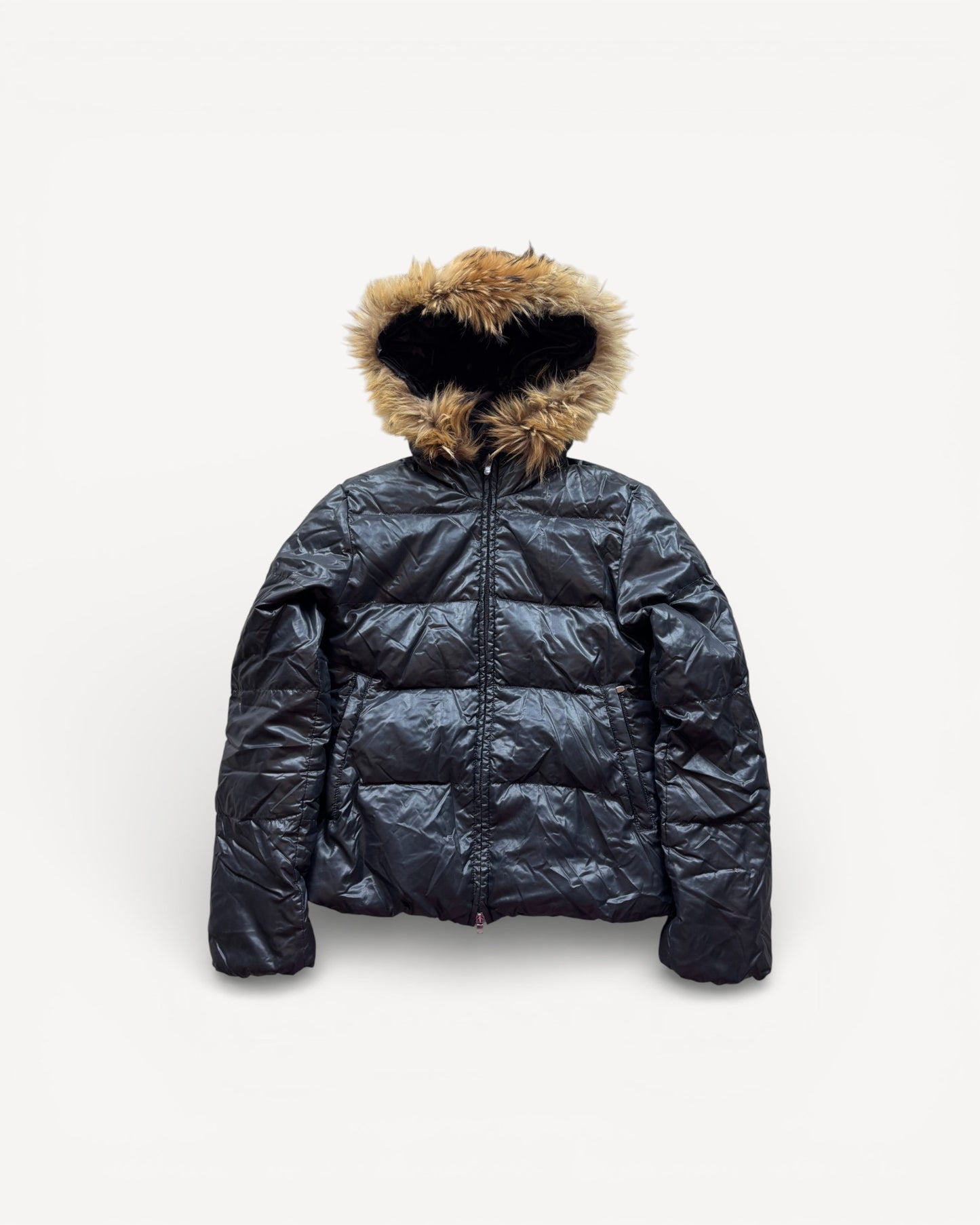 DUVETICA BLACK WOMEN PUFFER JACKET (M)