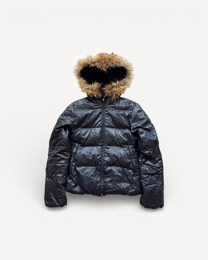 DUVETICA BLACK WOMEN PUFFER JACKET (M)