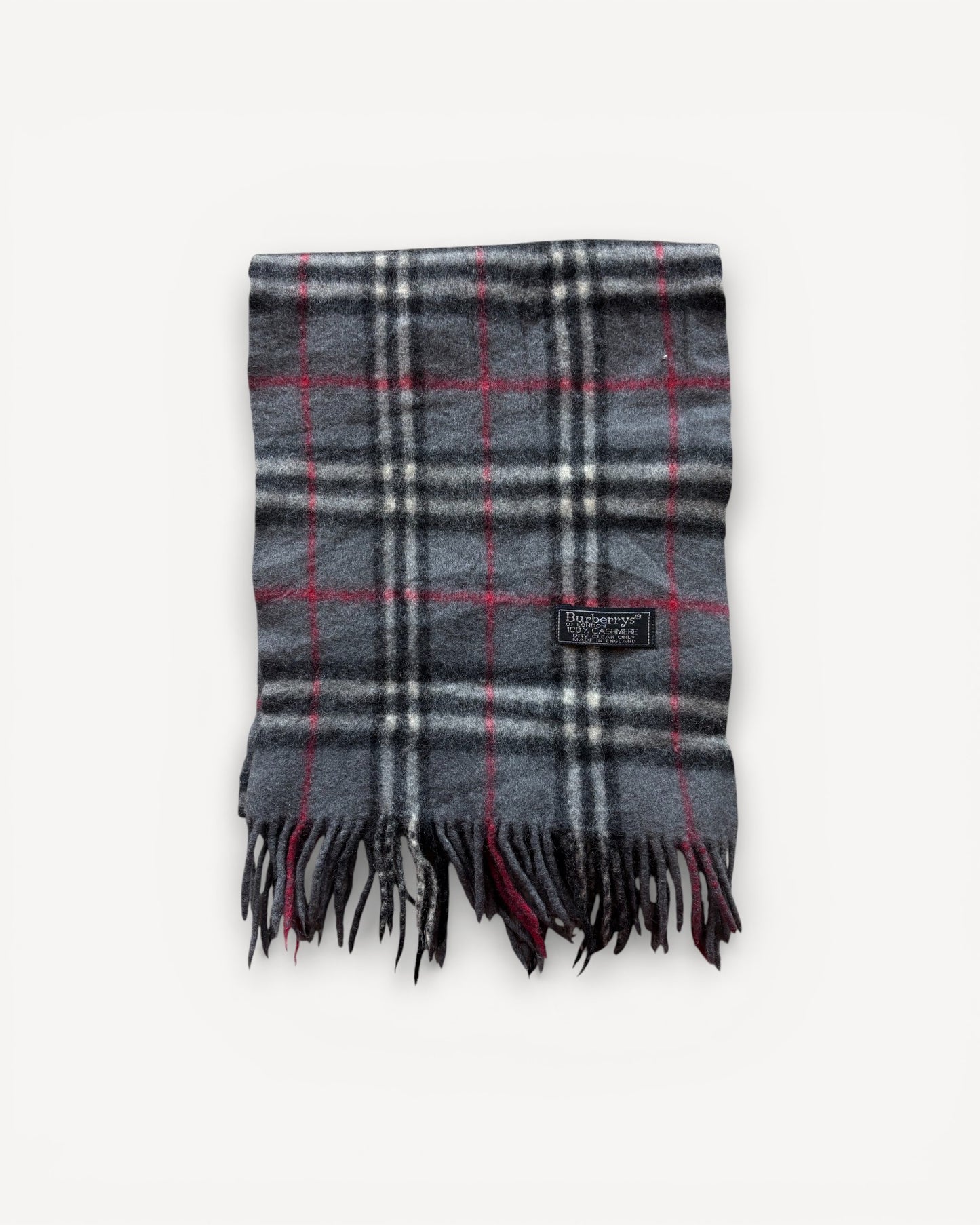 BURBERRY NOVACHECK CASHMERE SCARF GREY