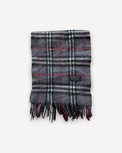 BURBERRY NOVACHECK CASHMERE SCARF GREY