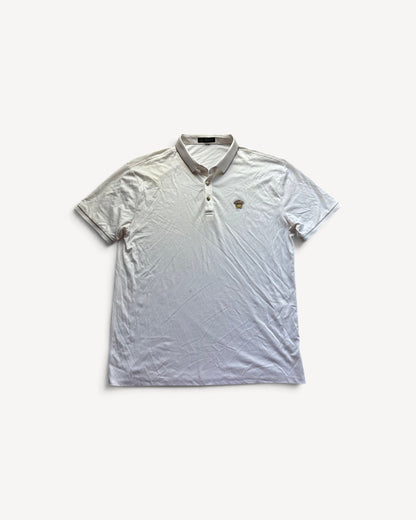 VERSACE WHITE POLO SHIRT (L)