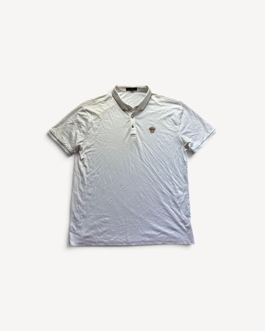 VERSACE WHITE POLO SHIRT (L)