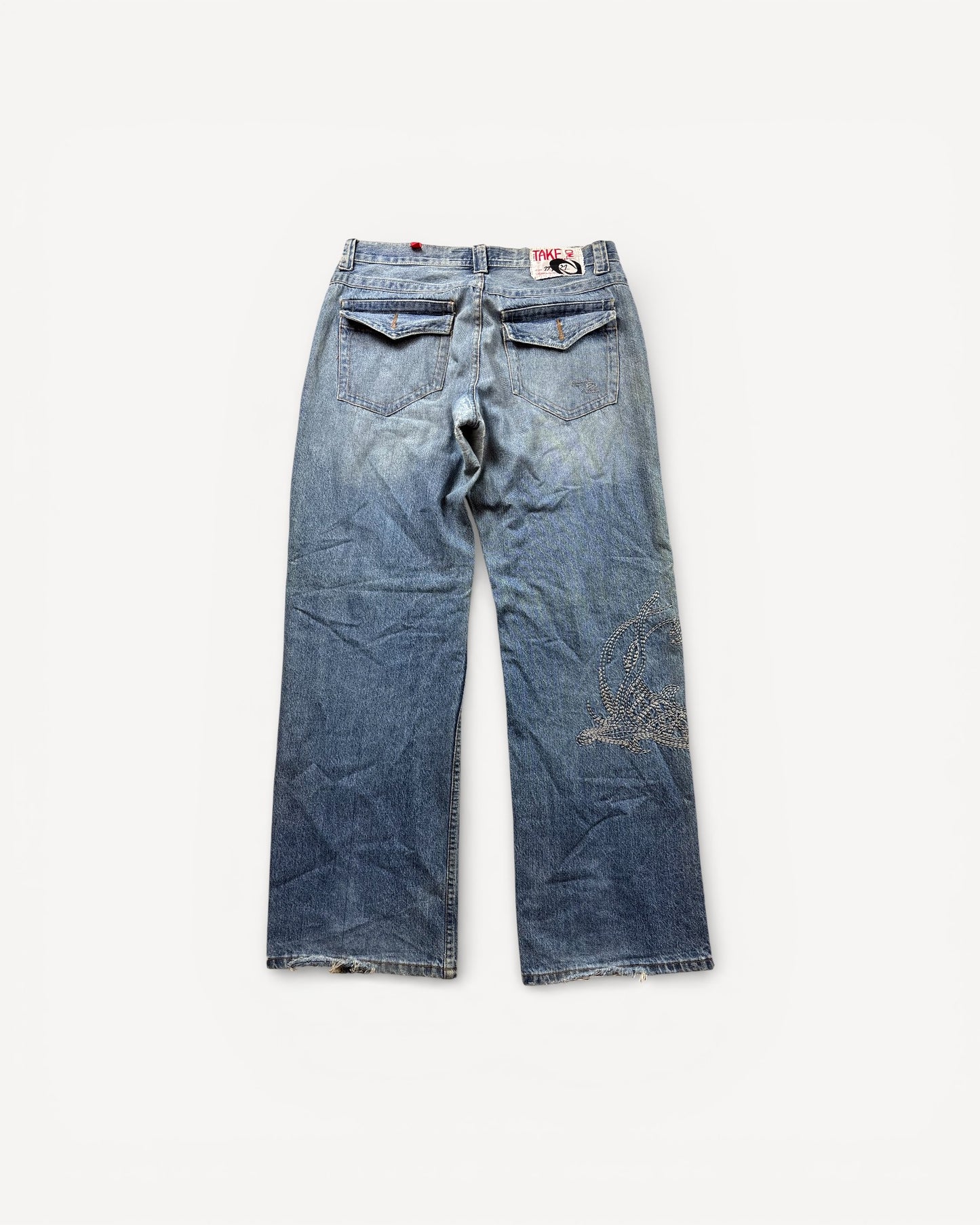 JAPANESE EMBROIDERED DENIM W38 L34 #JAP19