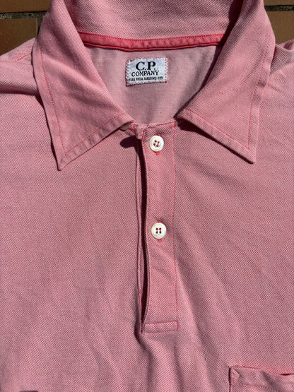 CP COMPANY PINK POLO SHIRT (M)
