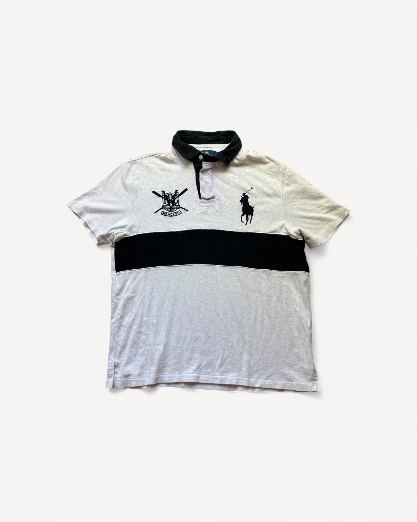 RALPH LAUREN POLO SHIRT WHITE (L)