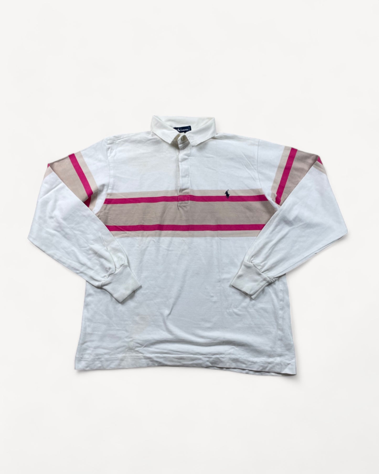 RALPH LAUREN POLO LONGSL. SHIRT WHITE (M)