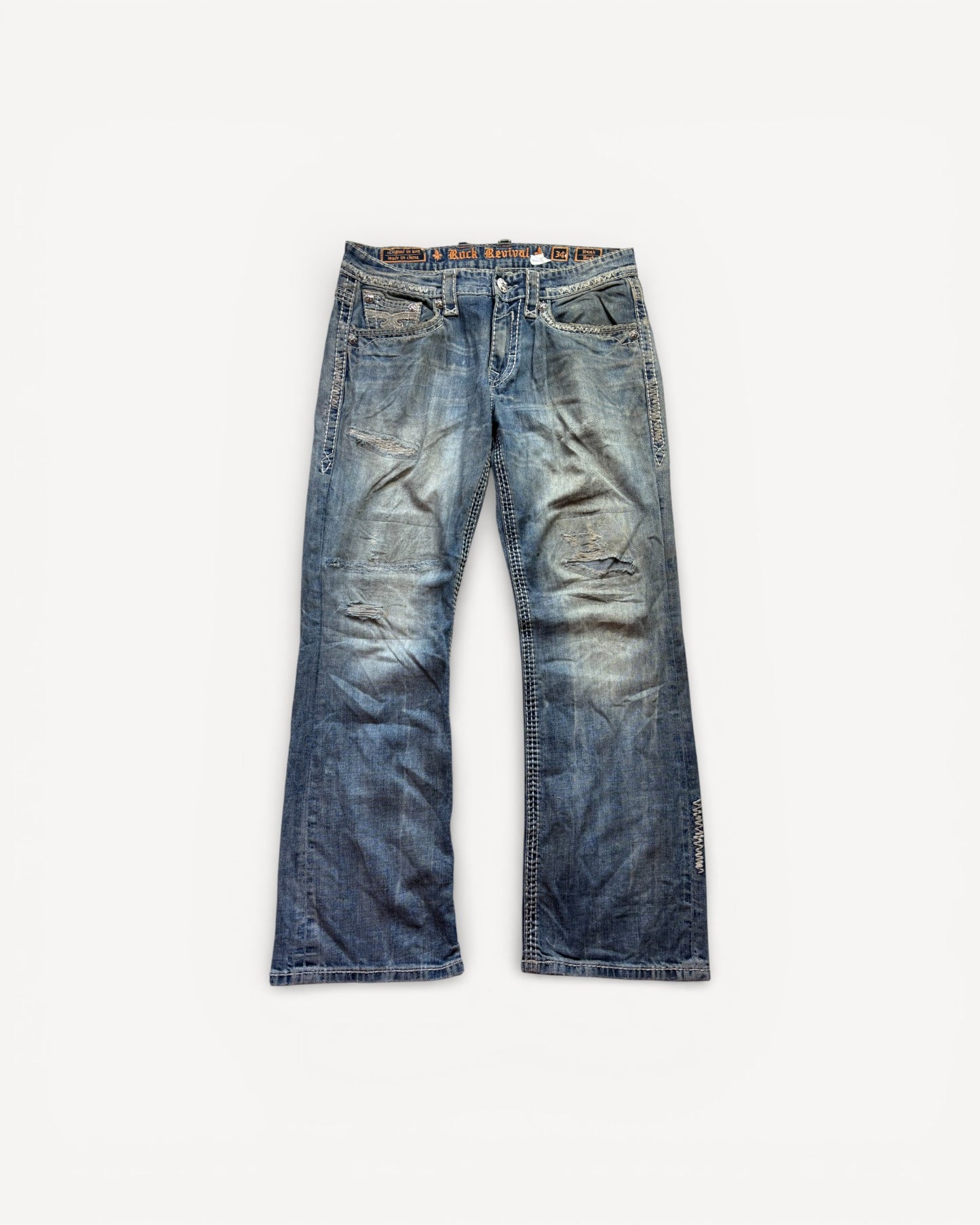 ROCK REVIVAL JEANS W34 L32 #RR19