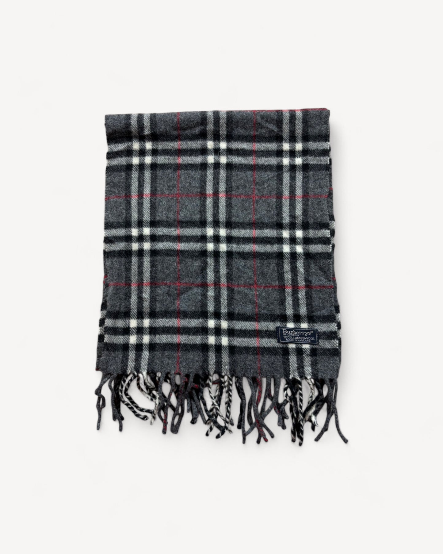 BURBERRY NOVACHECK SCARF DARK GREY