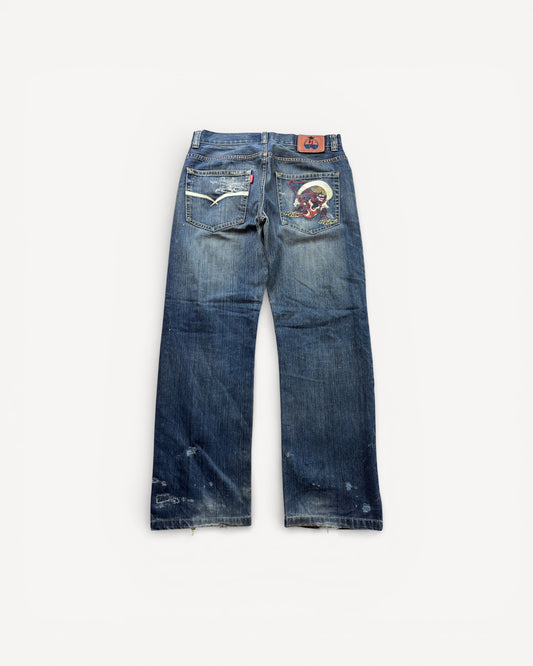JAPANESE EMBROIDERED DENIM W31 L32 #JAP4