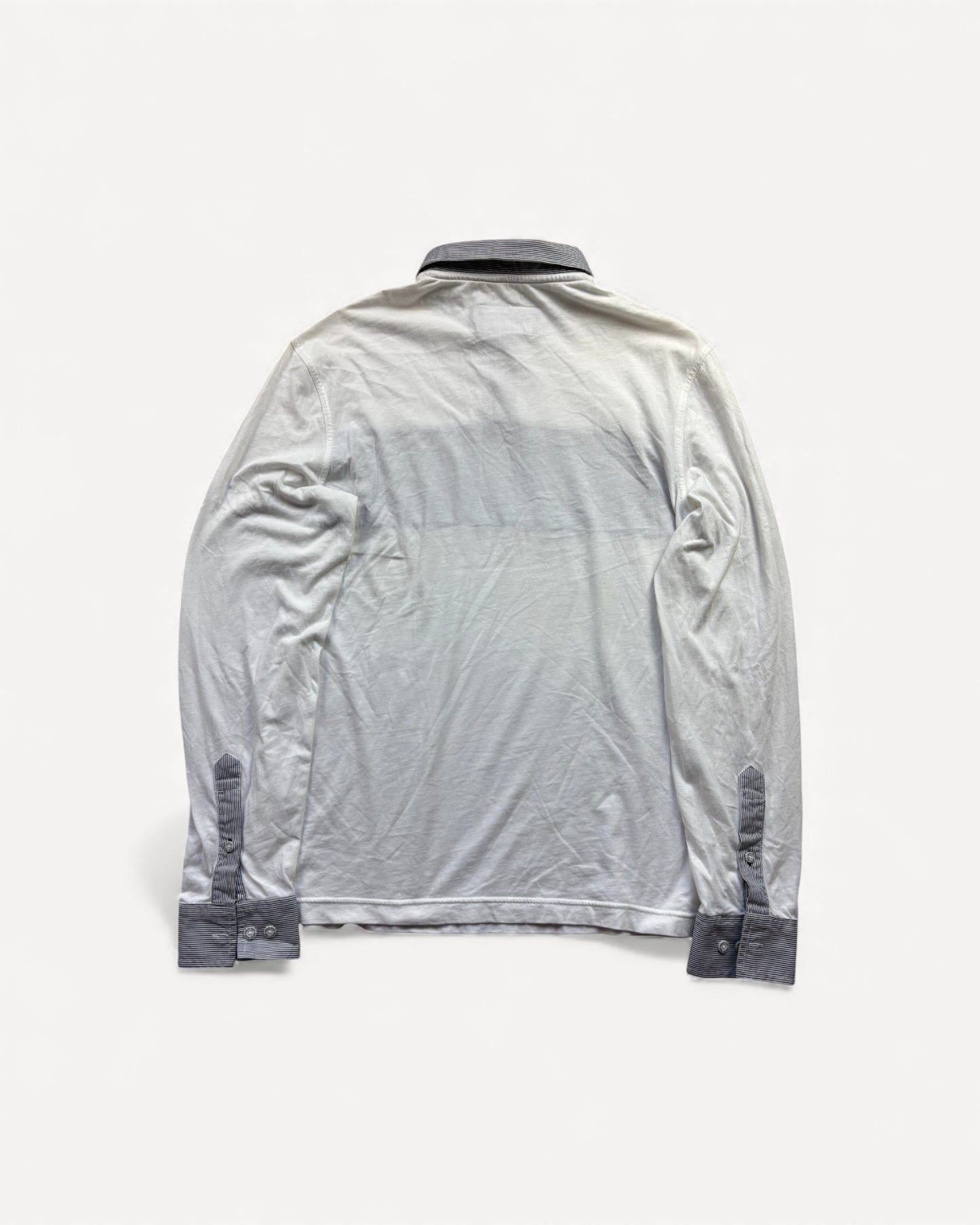 ARMANI WHITE LONGSL. POLO SHIRT (L)