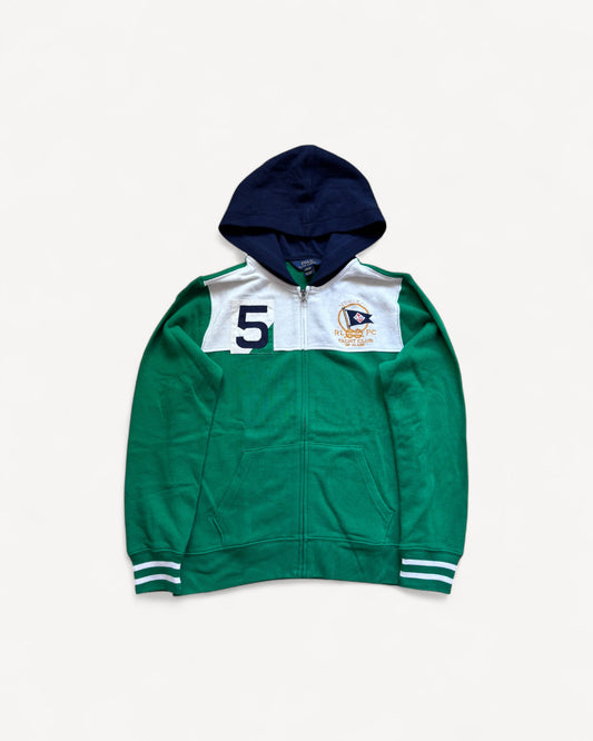 RALPH LAUREN GREEN ZIP UP HOODIE (S)