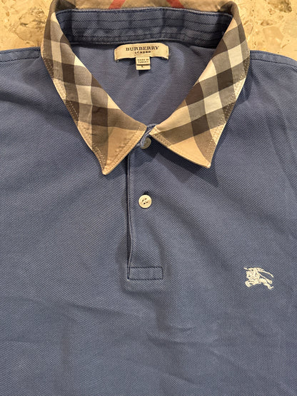 BURBERRY BLUE POLO SHIRT (L)