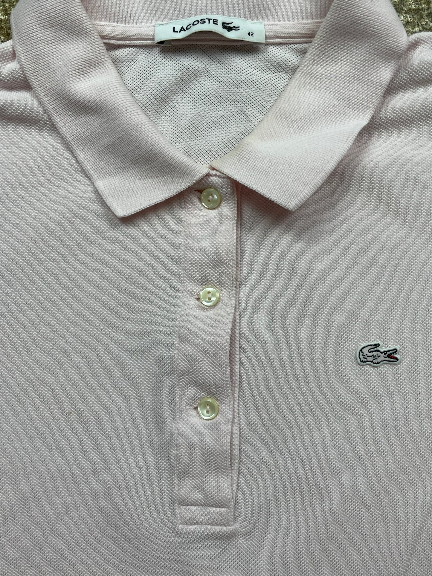 LACOSTE POLO SHIRT PINK (S)