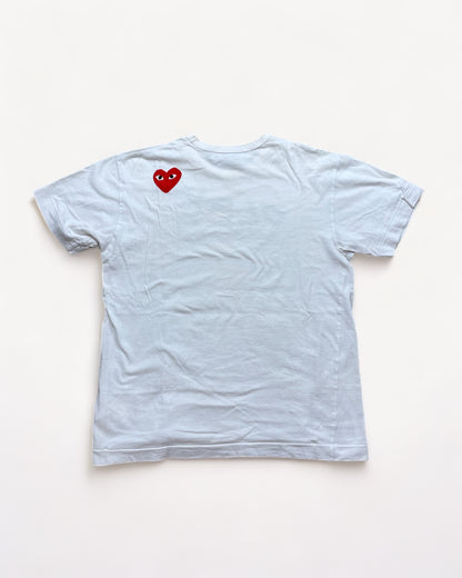 CDG PLAY WHITE T-SHIRT (L)