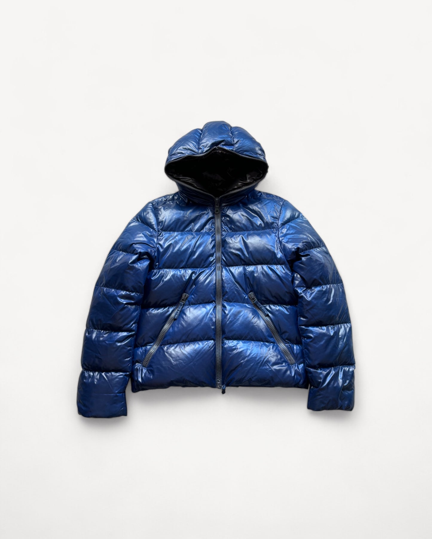 DUVETICA NAVY PUFFER JACKET (M)