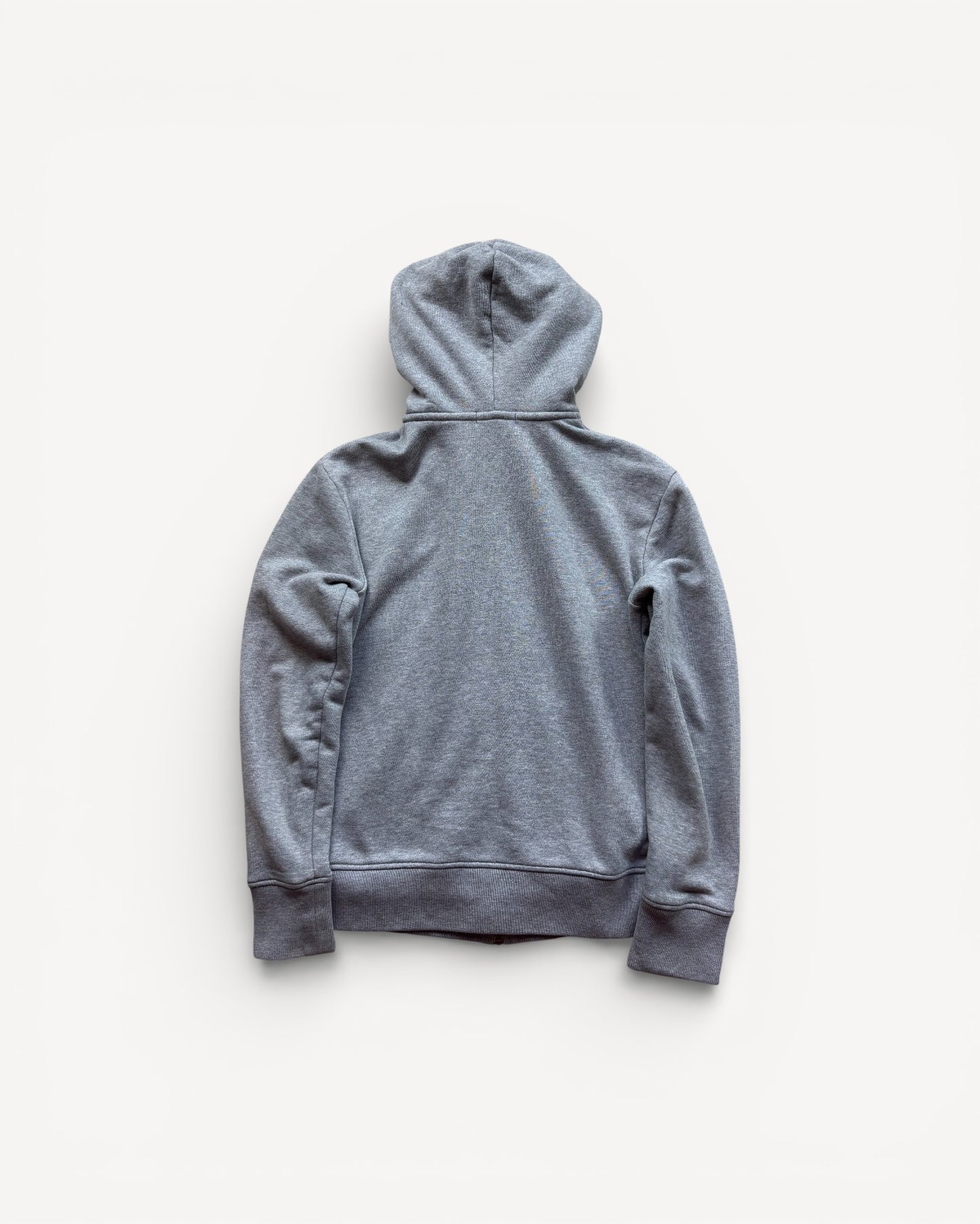 BURBERRY GREY ZIP UP HOODIE (S)