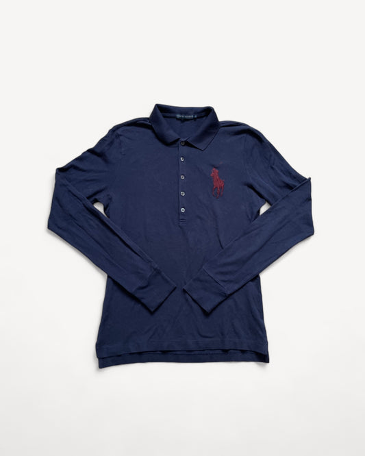 RALPH LAUREN POLO LONGSL. SHIRT NAVY (S)