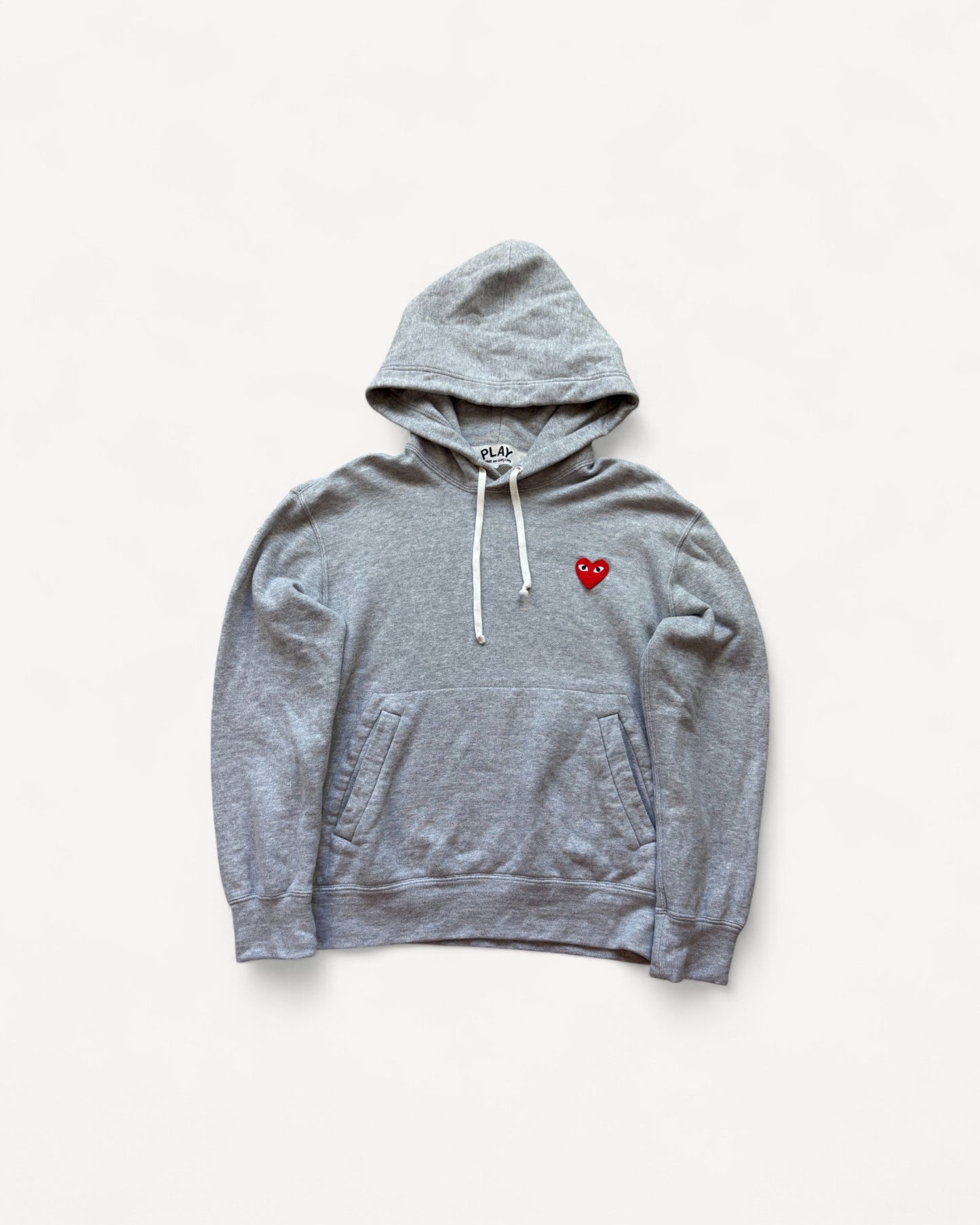 CDG PLAY GREY HOODIE (S)