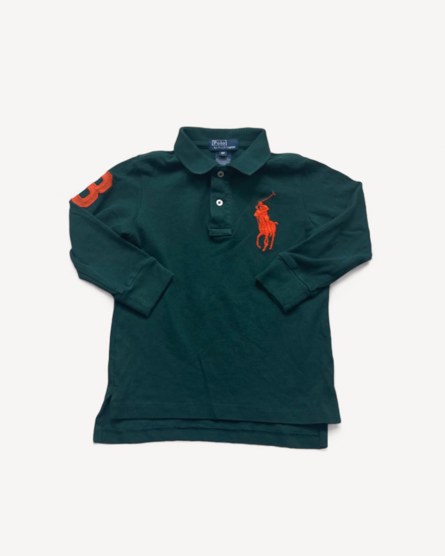 RALPH LAUREN POLO LONGSL. SHIRT GREEN (XS)