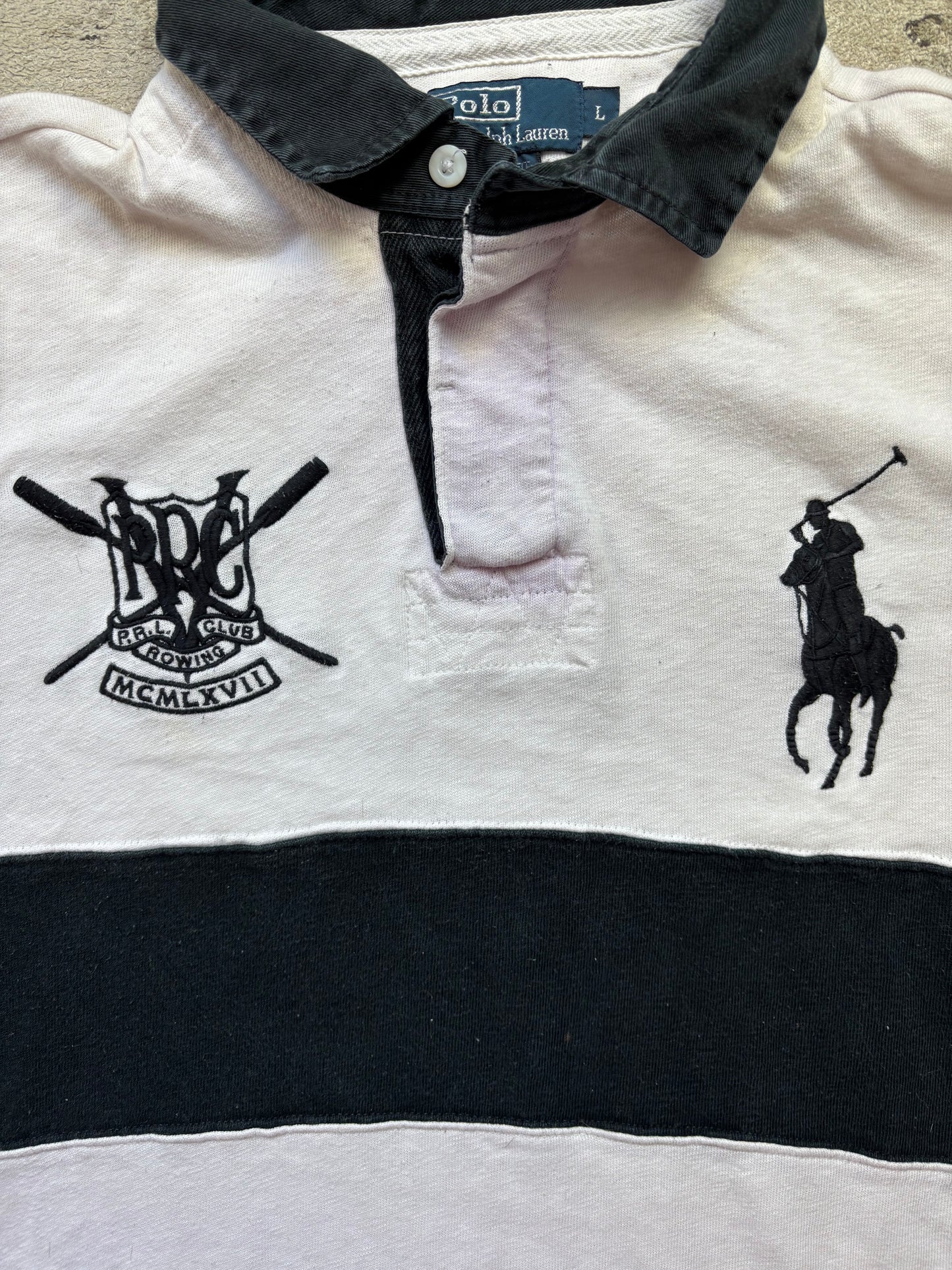 RALPH LAUREN POLO SHIRT WHITE (L)