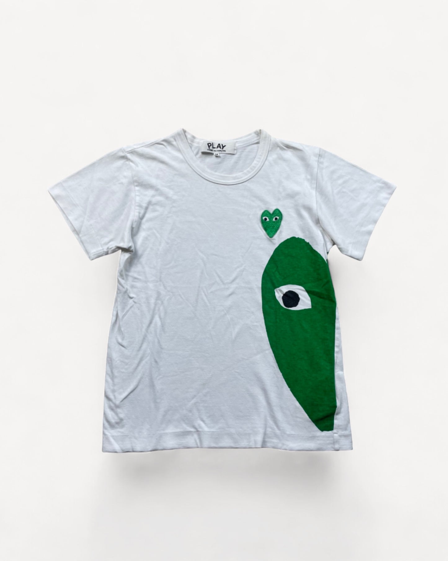 CDG PLAY GREEN T-SHIRT (XS/S)