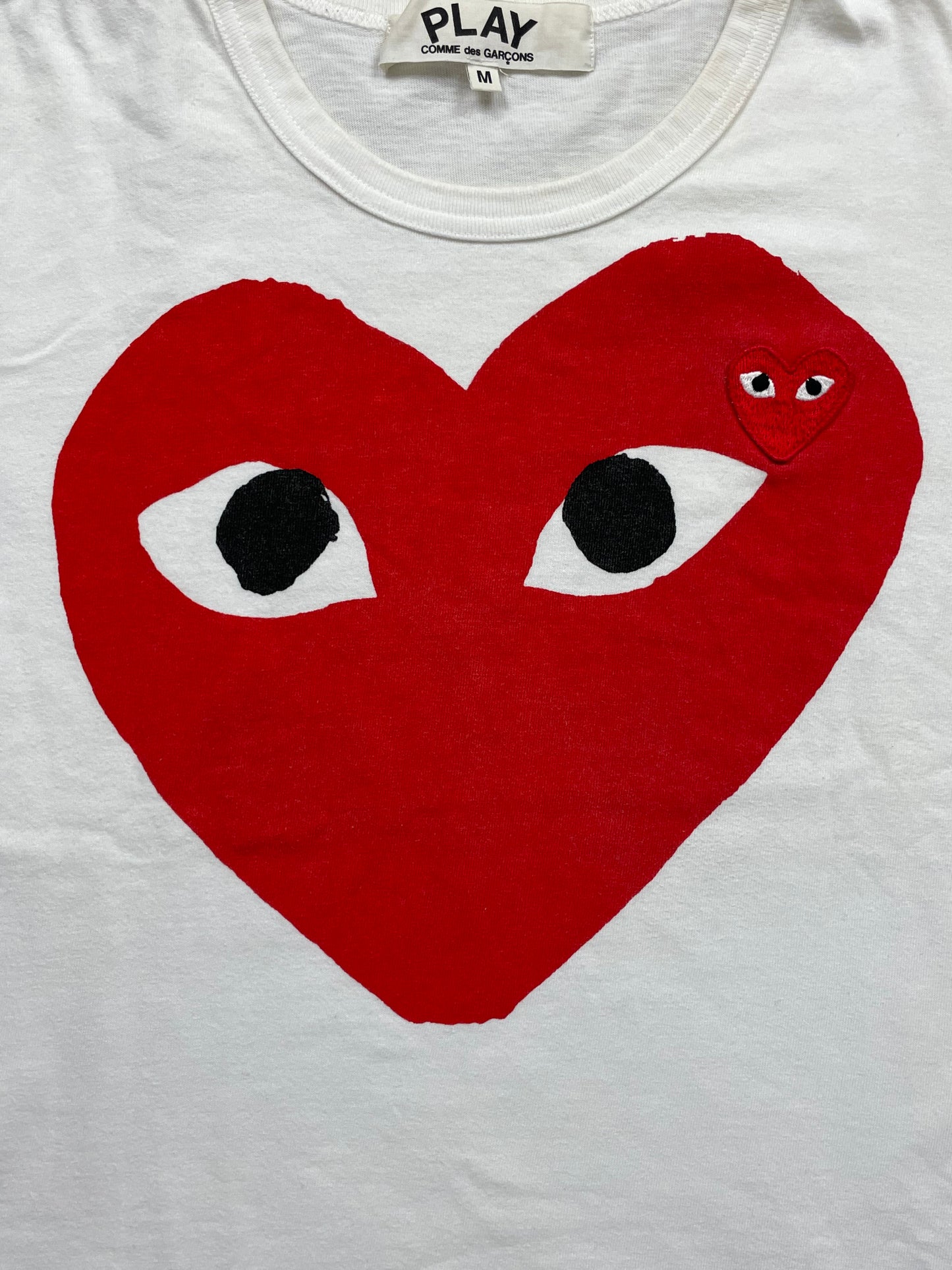 CDG PLAY RED/RED T-SHIRT (S)