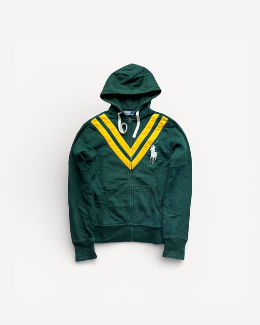 RALPH LAUREN GREEN ZIP UP HOODIE (S)