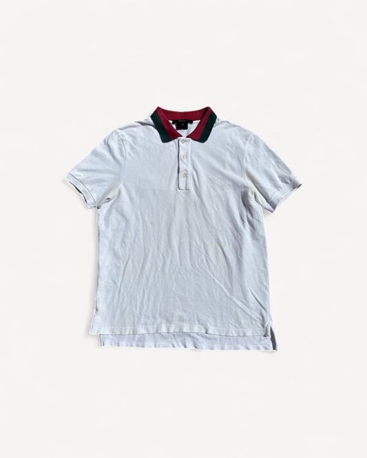 GUCCI WHITE POLO SHIRT (M)
