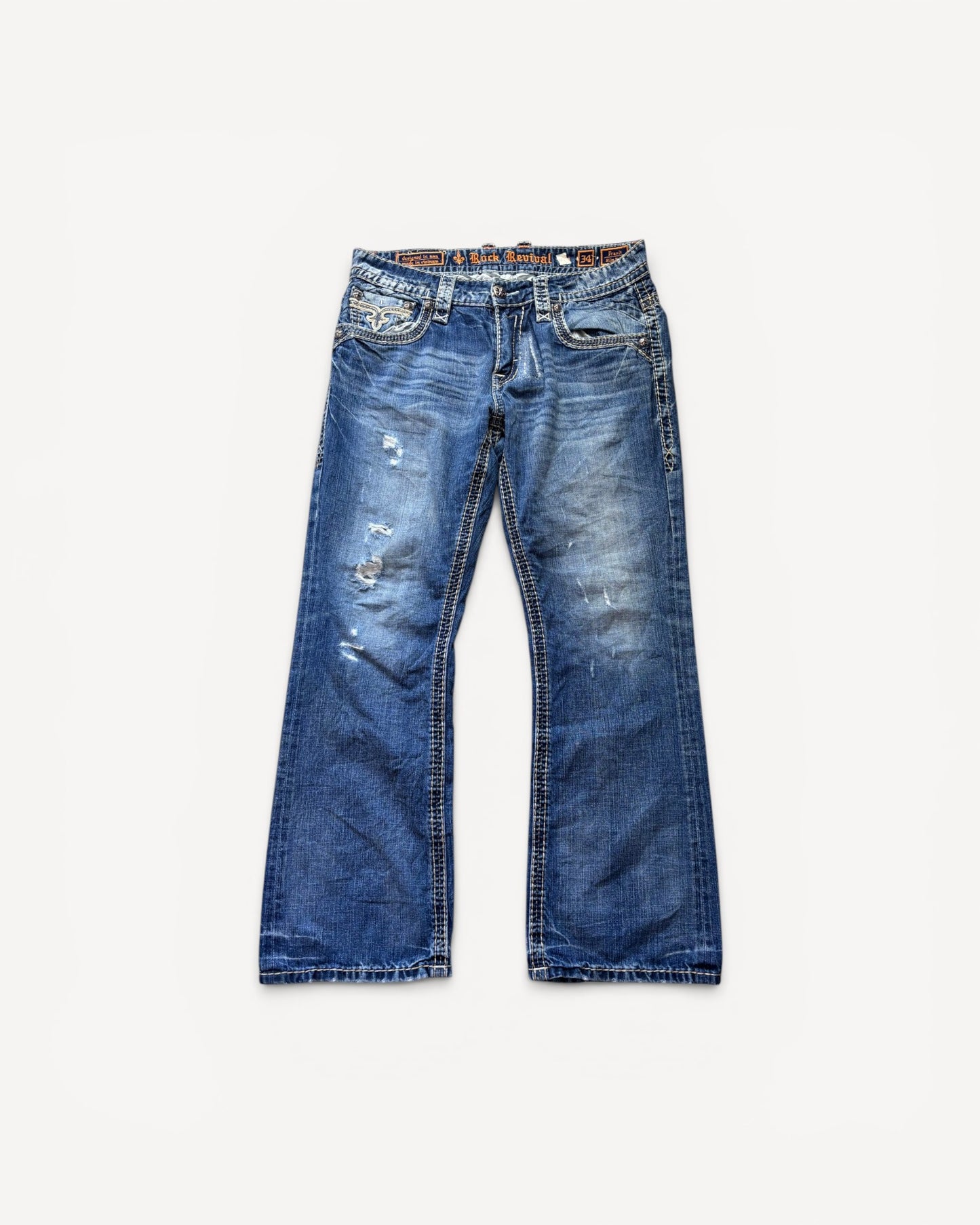 ROCK REVIVAL JEANS W34 L32 #RR12