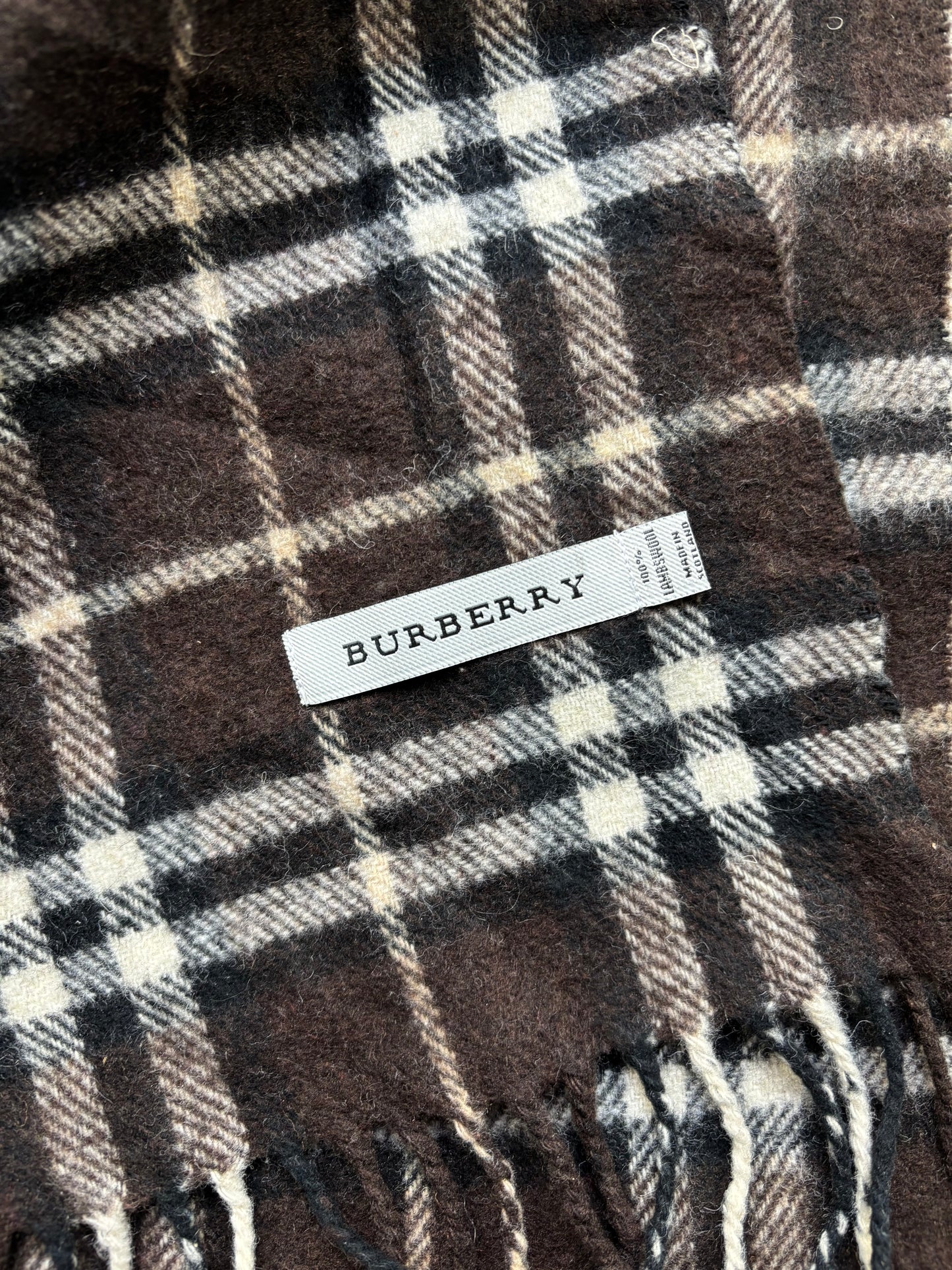 BURBERRY NOVACHECK SCARF BROWN/BLACK