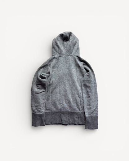 LACOSTE GREY ZIP UP HOODIE (S)
