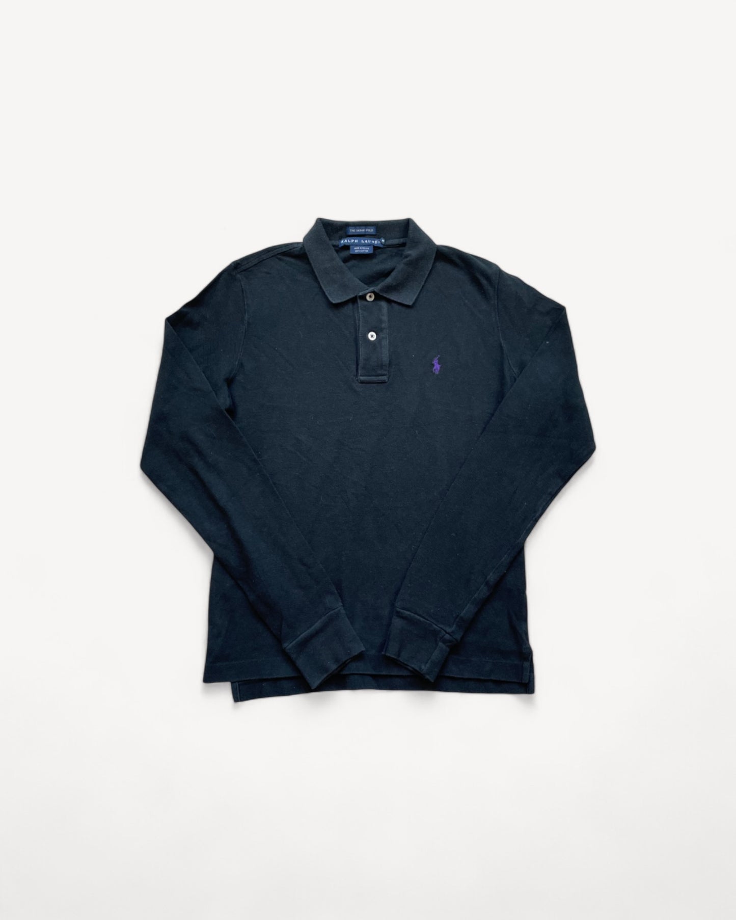 RALPH LAUREN LONGSL. POLO SHIRT BLACK (S)