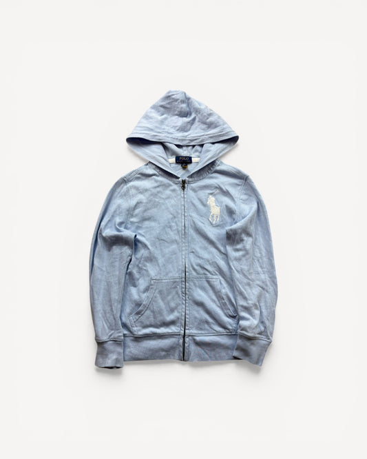 RALPH LAUREN BABYBLUE ZIP UP HOODIE (S)