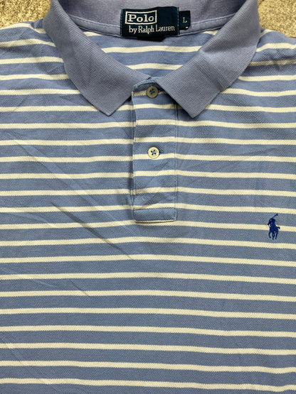 RALPH LAUREN POLO SHIRT LIGHT BLUE (L)