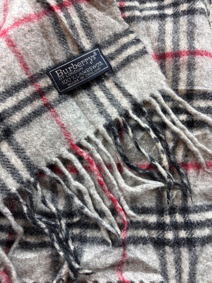 BURBERRY NOVACHECK SCARF LIGHT GREY
