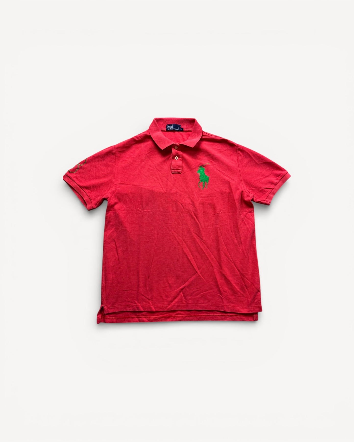 RALPH LAUREN POLO SHIRT RED (L)
