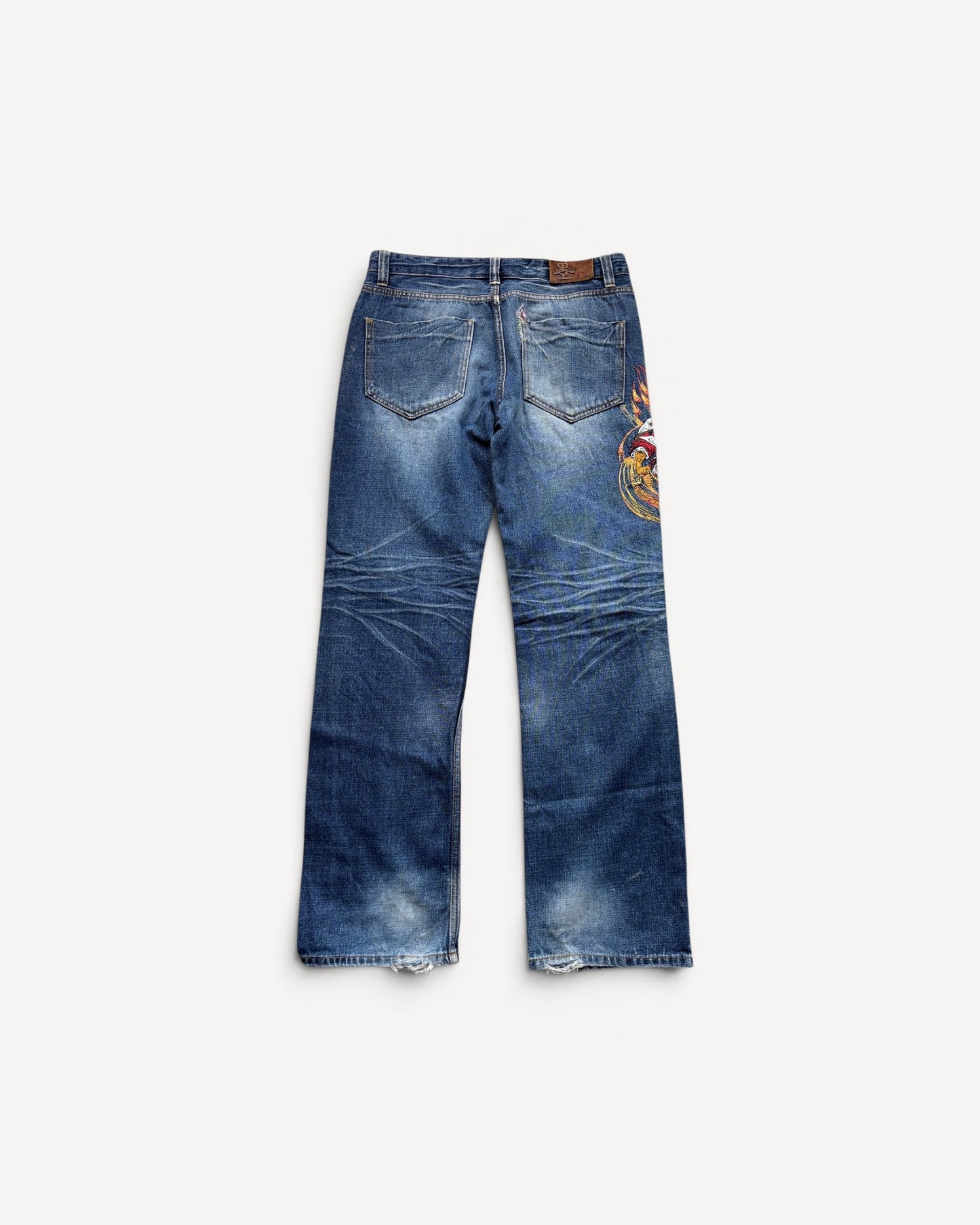 JAPANESE EMBROIDERED DENIM W32 L32 #JAP10