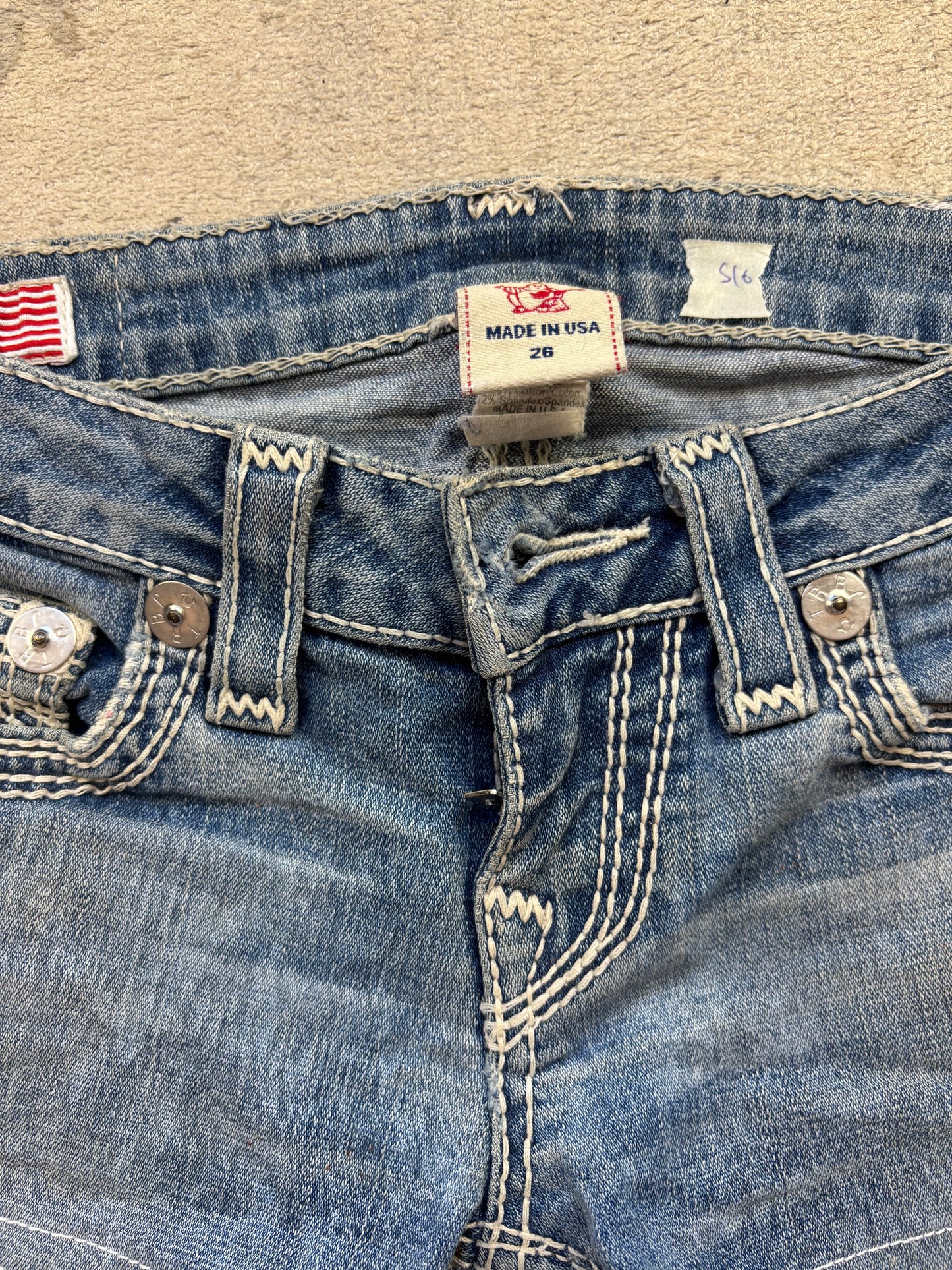 TRUE RELIGION HOT PANT W26 #S16