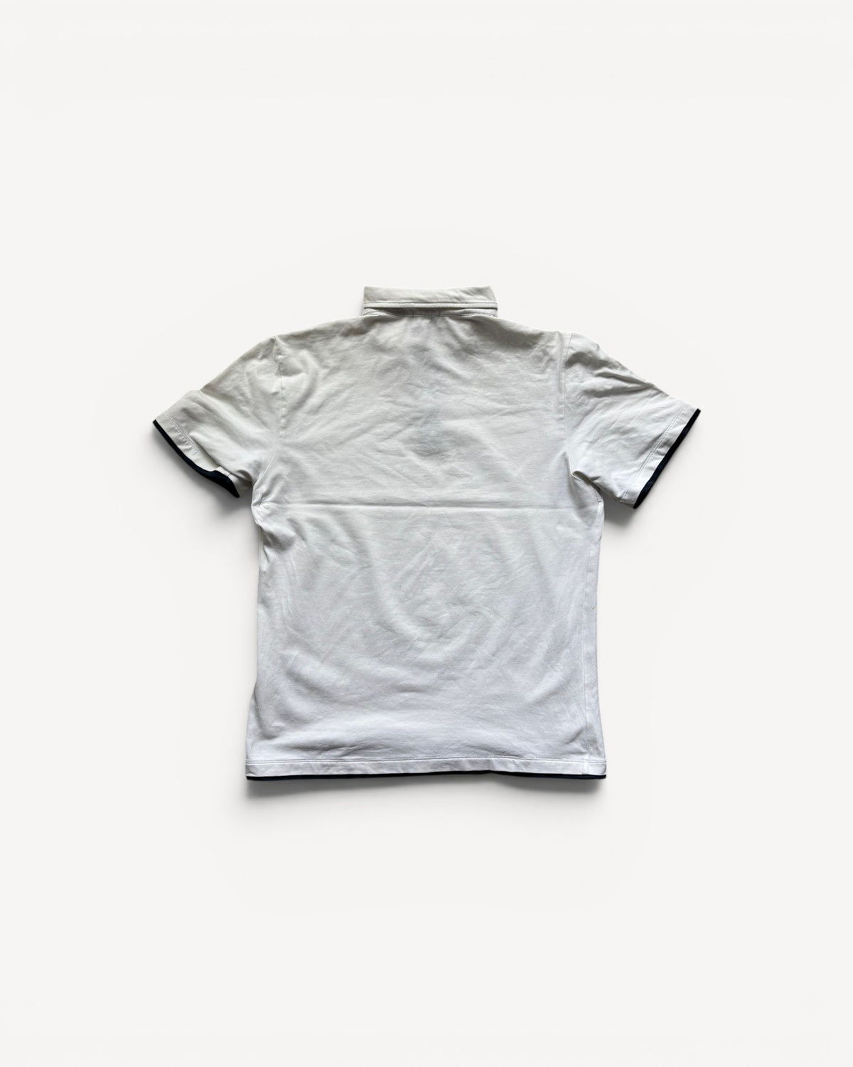 MONCLER WHITE POLO SHIRT (M)