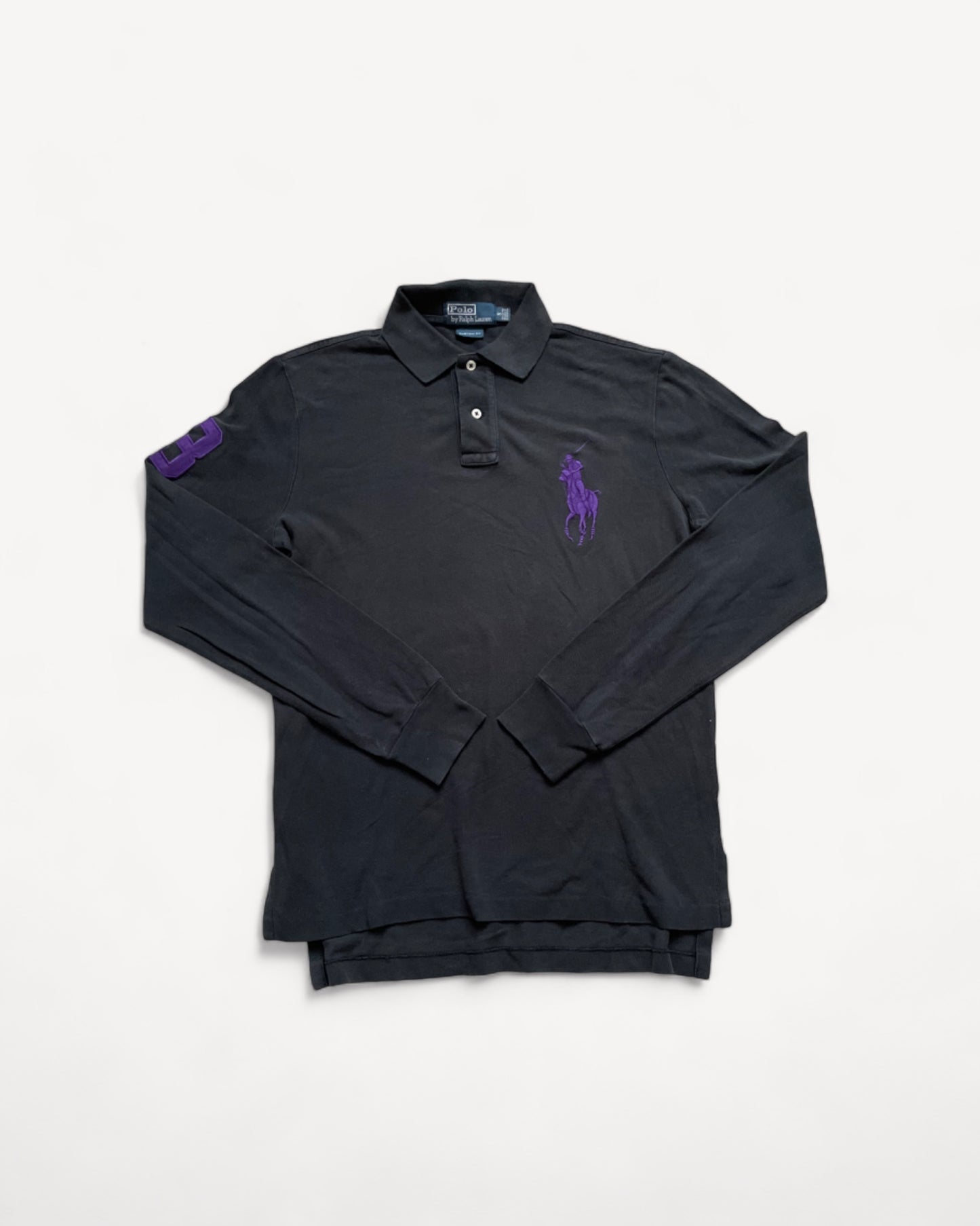 RALPH LAUREN POLO LONGSL. SHIRT BLACK (S)