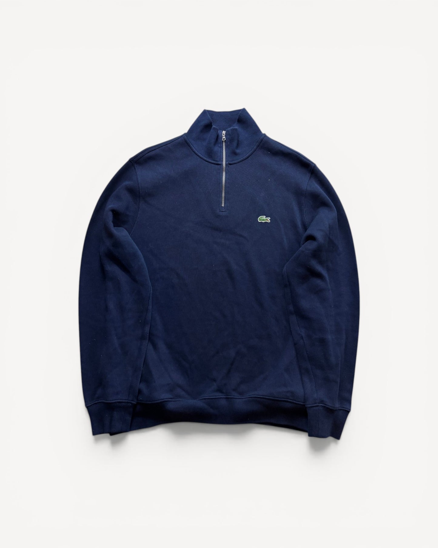 LACOSTE NAVY HALF ZIP UP KNIT (L)
