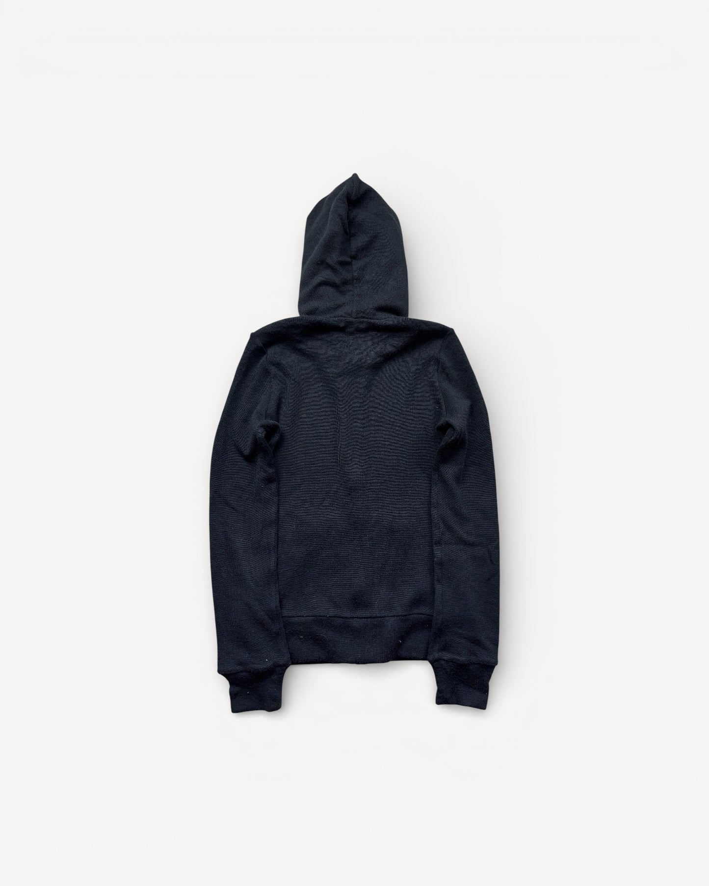 BURBERRY BLACK ZIP UP HOODIE (XS)