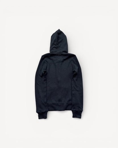 BURBERRY BLACK ZIP UP HOODIE (XS)