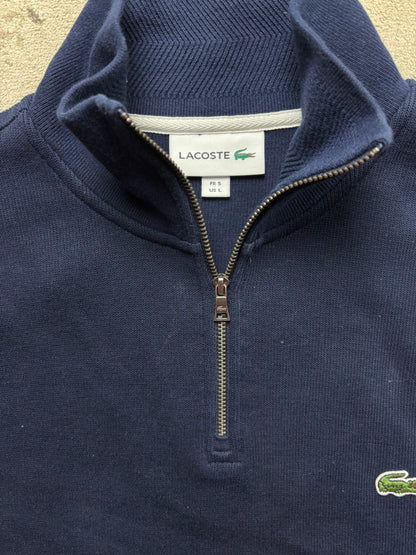 LACOSTE NAVY HALF ZIP UP KNIT (L)