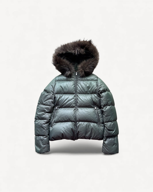 DUVETICA GREEN WOMEN PUFFER JACKET (L)